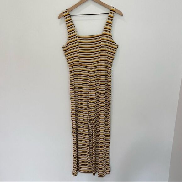 Wild Fable Striped Square Neck Knit Jumpsuit Romper Vintage Colors sz S - Picture 6 of 6